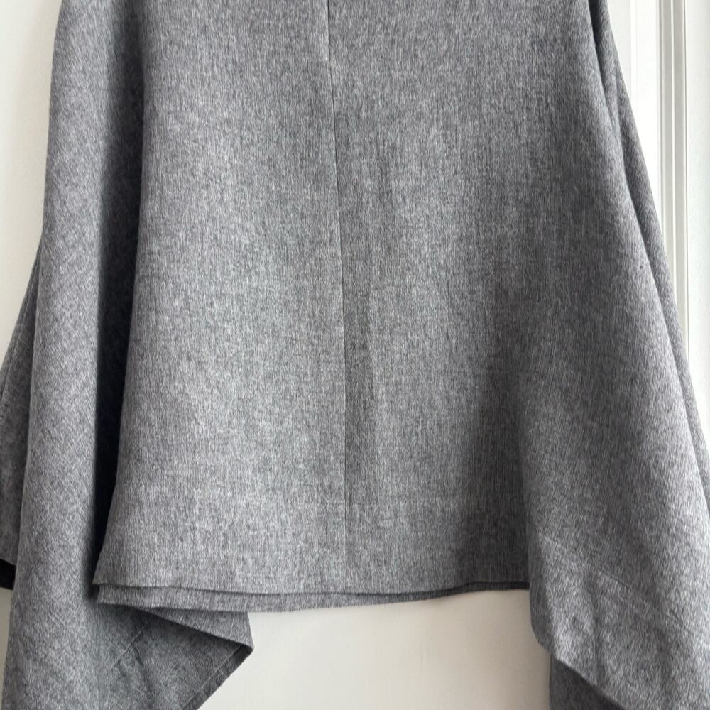 NWT ZARA MANTECO Wool Blend Oversized Cape Grey High Neck Poncho Coat Wrap M - Picture 10 of 12